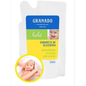 Refil Sabonete Líquido para Bebê Glicerinado Neutro Granado Tradicional 250ml