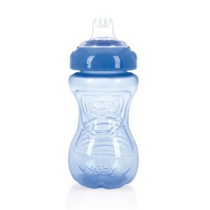 Copo Com Bico De Silicone 300ml Azul/Azul