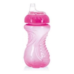 Copo Com Bico De Silicone 300ml Rosa/Rosa