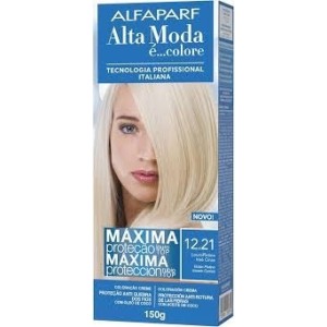 Tinta Alta Moda Com Amônia - 12.21 Louro Platina Irisé Cinza