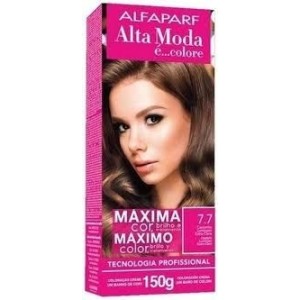 Tinta Alta Moda Com Amônia - 7.7 Castanho Extra Claro