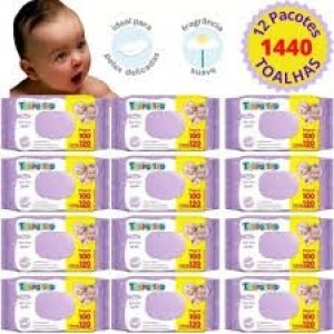 Kit Toalhas Umedecidas Tropolino - 1440 Unidades de Toalha