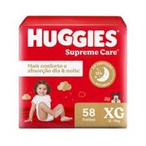 Fralda Huggies Hiper Vermelha Supreme XG Com 58