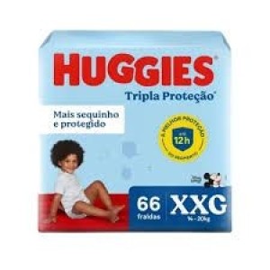 Fralda Huggies Hiper Azul XXG Com 66